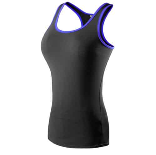 Women's Contrast Trim Sports Tank Top - Blue Force Sports