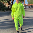 Men's Neon Tracksuit 2 Pieces Set - Blue Force Sports