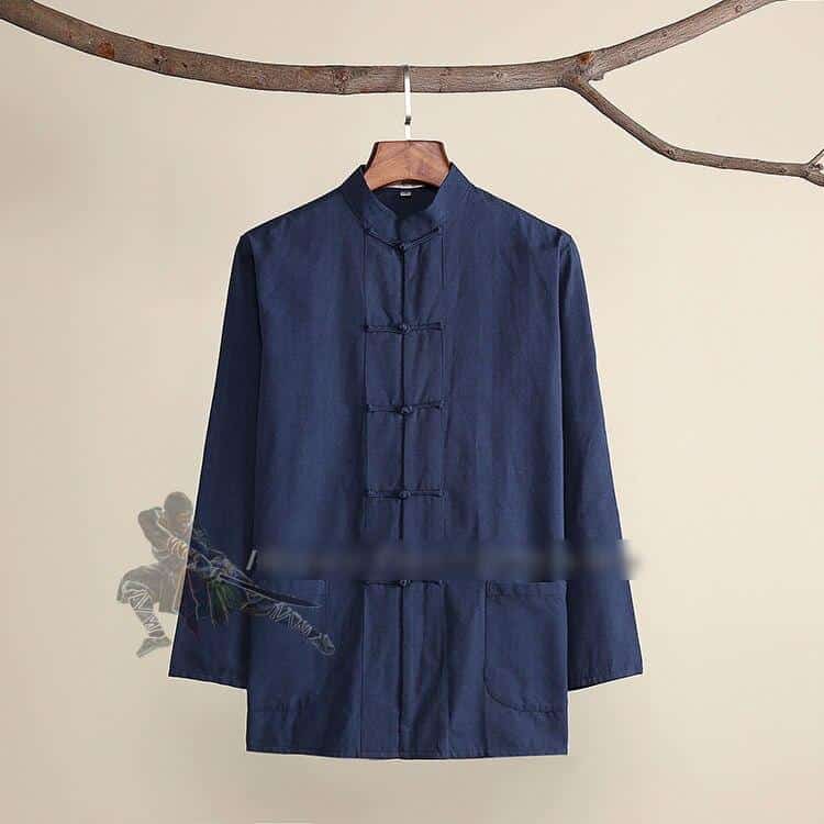 Pure Cotton Kung Fu Jacket - Blue Force Sports