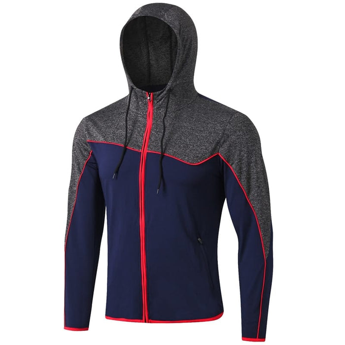 Men's Slim Running Hoodie - Blue Force Sports