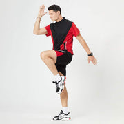 Men's Summer Short Sleeved Zipper Tracksuit - Blue Force Sports
