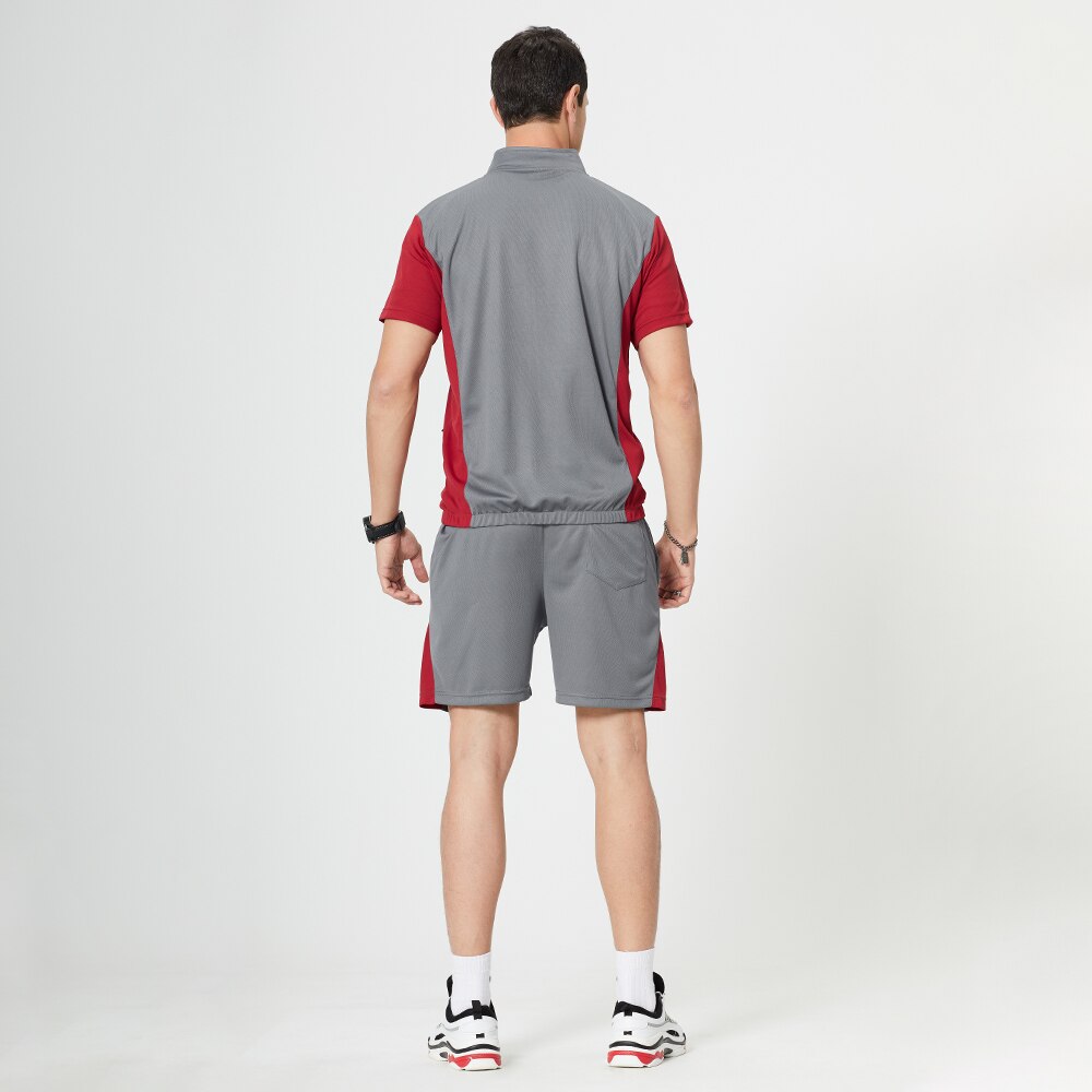Men's Summer Short Sleeved Zipper Tracksuit - Blue Force Sports