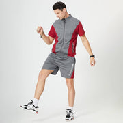 Men's Summer Short Sleeved Zipper Tracksuit - Blue Force Sports