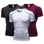 Quick Dry Fitness Compression T-Shirt for Men - Blue Force Sports