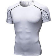 Quick Dry Fitness Compression T-Shirt for Men - Blue Force Sports