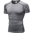Quick Dry Fitness Compression T-Shirt for Men - Blue Force Sports