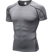 Quick Dry Fitness Compression T-Shirt for Men - Blue Force Sports