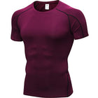 Quick Dry Fitness Compression T-Shirt for Men - Blue Force Sports