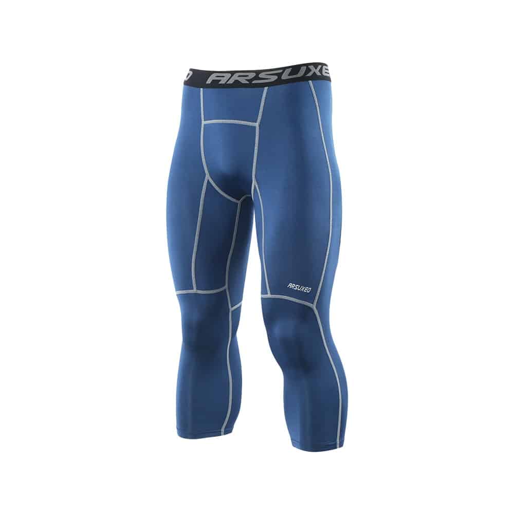 Men's Compression Running Tights - Blue Force Sports