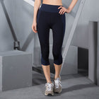 Women's  High Waist Sport Capris - Blue Force Sports