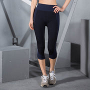 Women's  High Waist Sport Capris - Blue Force Sports
