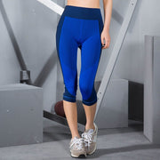 Women's  High Waist Sport Capris - Blue Force Sports