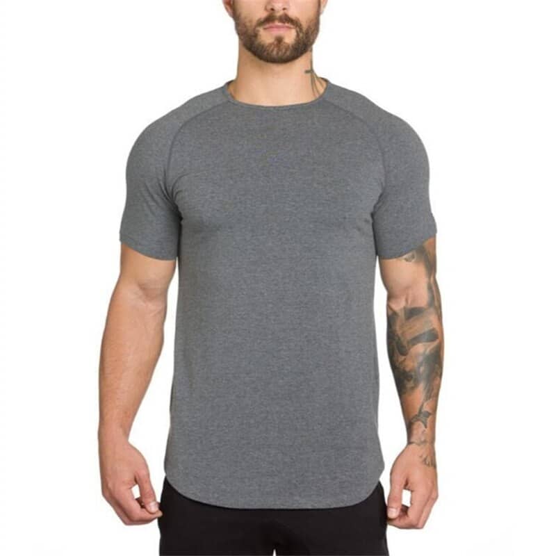 Men's Solid Color Cotton Fitness T-Shirt - Blue Force Sports
