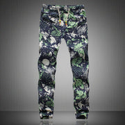 Men's Colorful Boho Pattern Linen Pants - Blue Force Sports