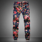 Men's Colorful Boho Pattern Linen Pants - Blue Force Sports