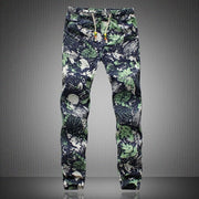 Men's Colorful Boho Pattern Linen Pants - Blue Force Sports