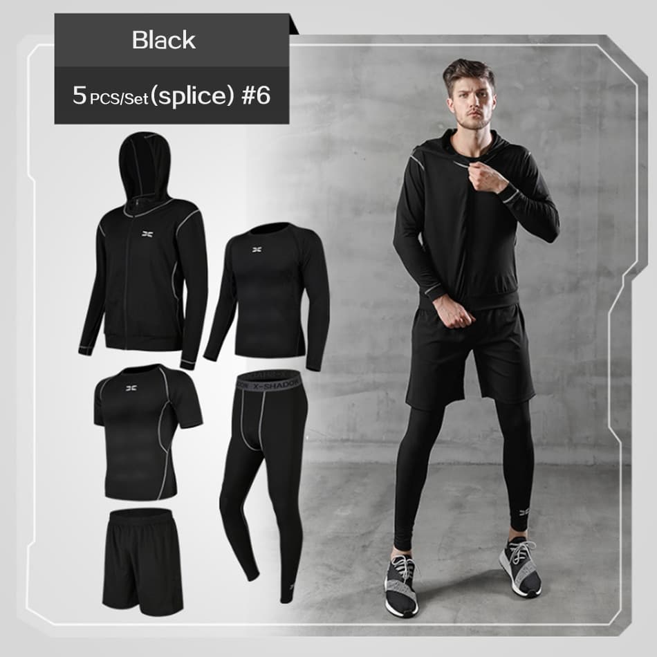 Men's Compression 5 pcs Set - Blue Force Sports