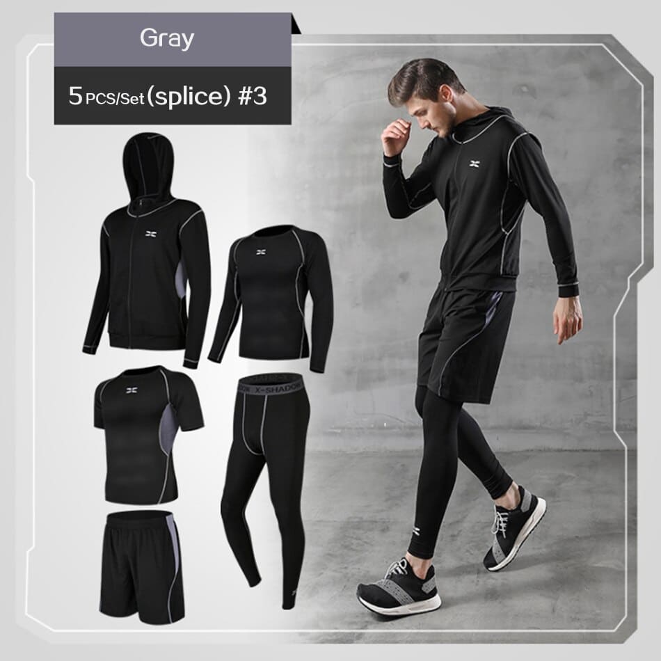 Men's Compression 5 pcs Set - Blue Force Sports