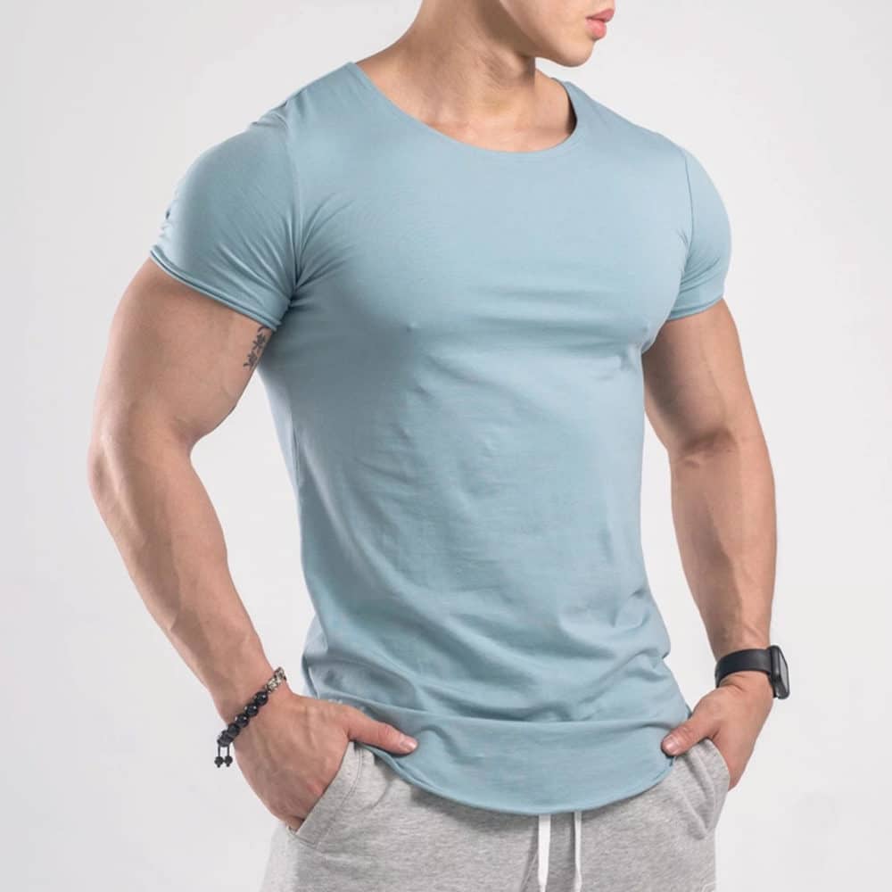 Men's Polyester / Cotton T-Shirt - Blue Force Sports