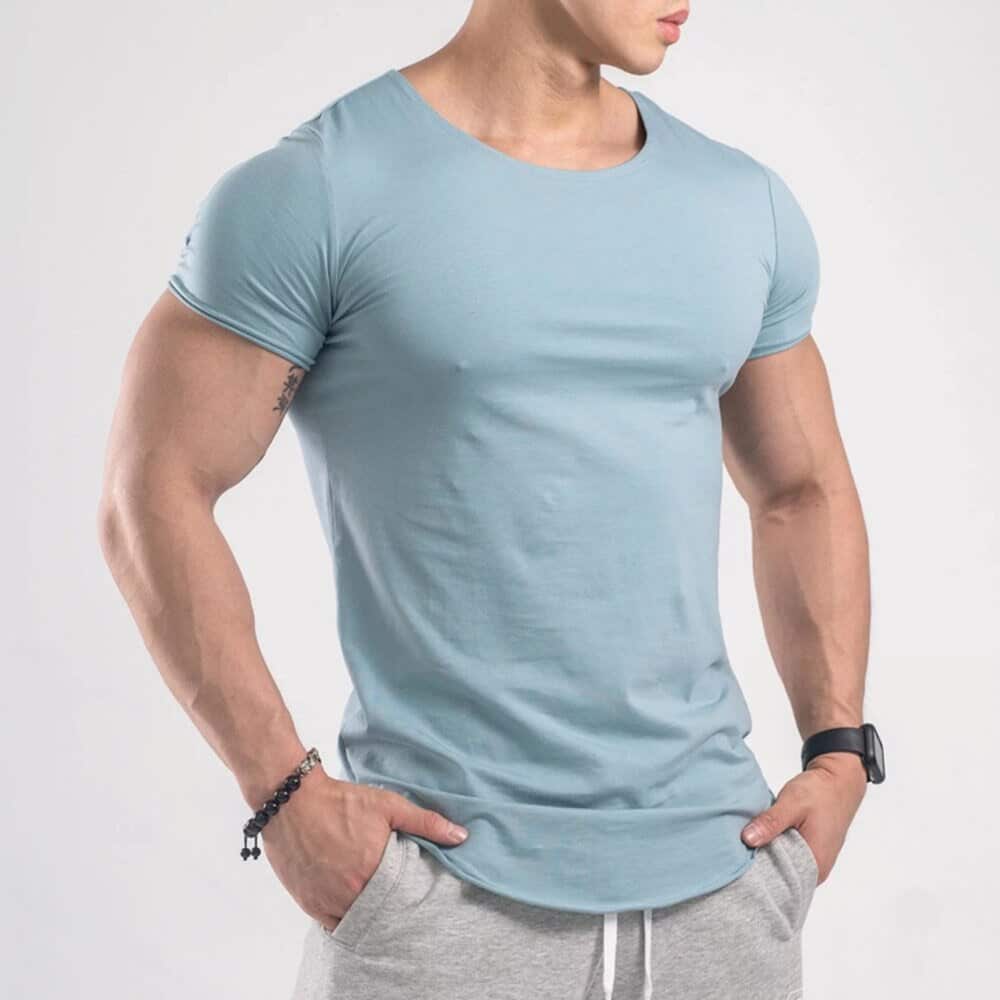 Men's Polyester / Cotton T-Shirt - Blue Force Sports