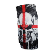 Men's Skull Picture Black Cotton Shorts - Blue Force Sports