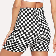 Women's Checkered Sport Shorts - Blue Force Sports