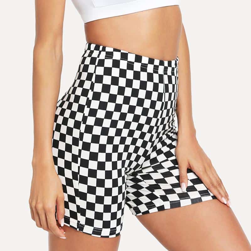 Women's Checkered Sport Shorts - Blue Force Sports