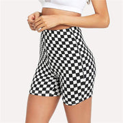 Women's Checkered Sport Shorts - Blue Force Sports