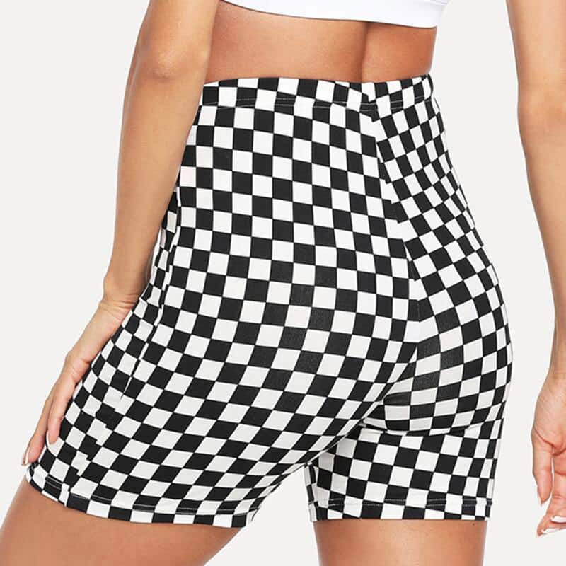 Women's Checkered Sport Shorts - Blue Force Sports