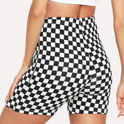 Women's Checkered Sport Shorts - Blue Force Sports