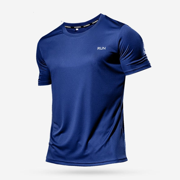 Men's Polyester Running T-Shirt - Blue Force Sports