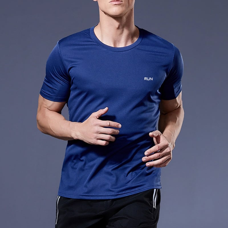 Men's Polyester Running T-Shirt - Blue Force Sports