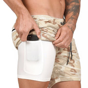 Cotton / Polyester Men's Gym Shorts - Blue Force Sports