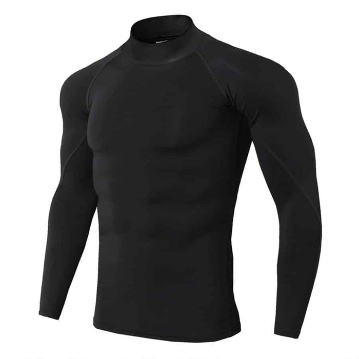 Men's Long Sleeve Sport Compression Shirt - Blue Force Sports