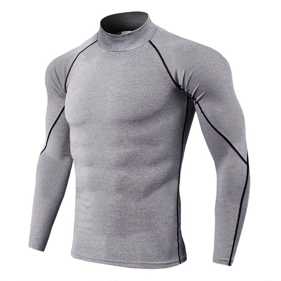 Men's Long Sleeve Sport Compression Shirt - Blue Force Sports