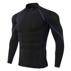 Men's Long Sleeve Sport Compression Shirt - Blue Force Sports