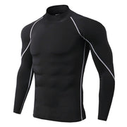 Men's Long Sleeve Sport Compression Shirt - Blue Force Sports