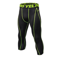 Compression Fitness Men's Crop Leggings - Blue Force Sports
