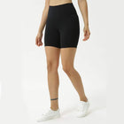 Women's High Waist Gym Shorts with Pocket - Blue Force Sports