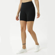 Women's High Waist Gym Shorts with Pocket - Blue Force Sports
