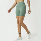 Women's High Waist Gym Shorts with Pocket - Blue Force Sports