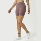 Women's High Waist Gym Shorts with Pocket - Blue Force Sports