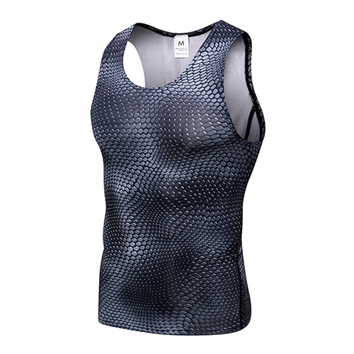 Men's Compression Sport Tank Top - Blue Force Sports