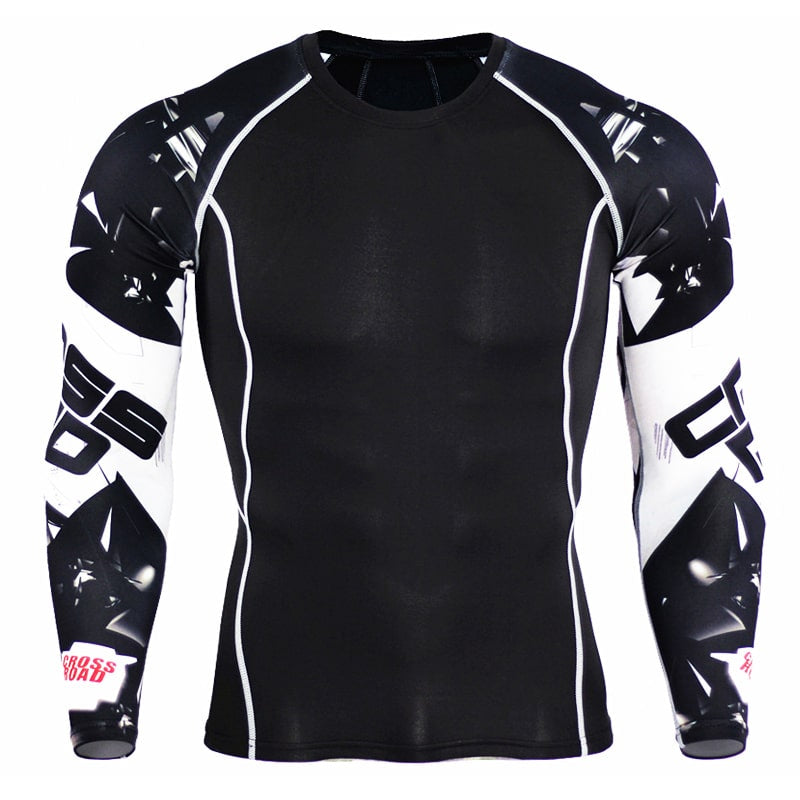 Men's  Long Sleeve Fitness T-Shirts - Blue Force Sports