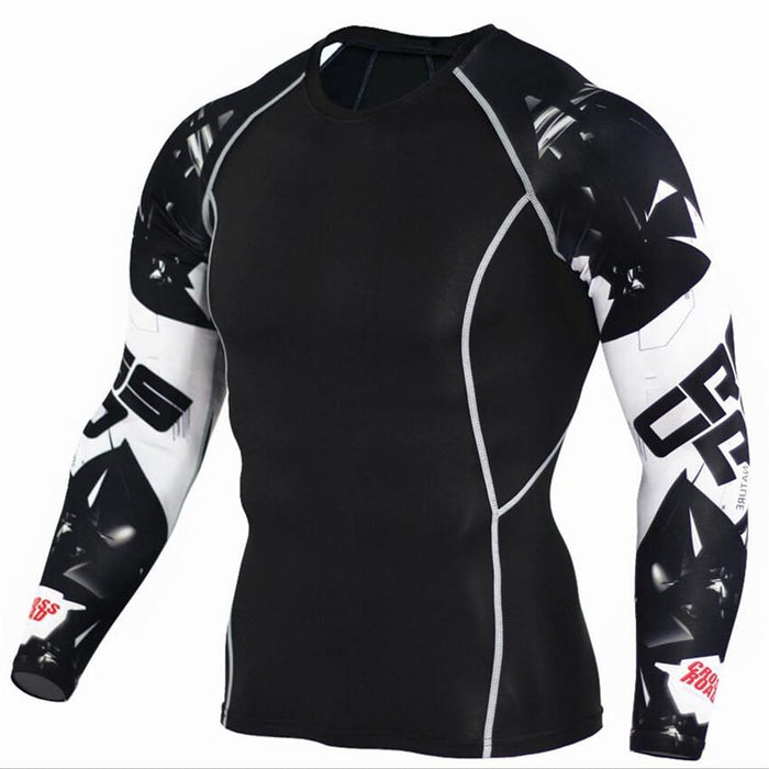 Men's  Long Sleeve Fitness T-Shirts - Blue Force Sports