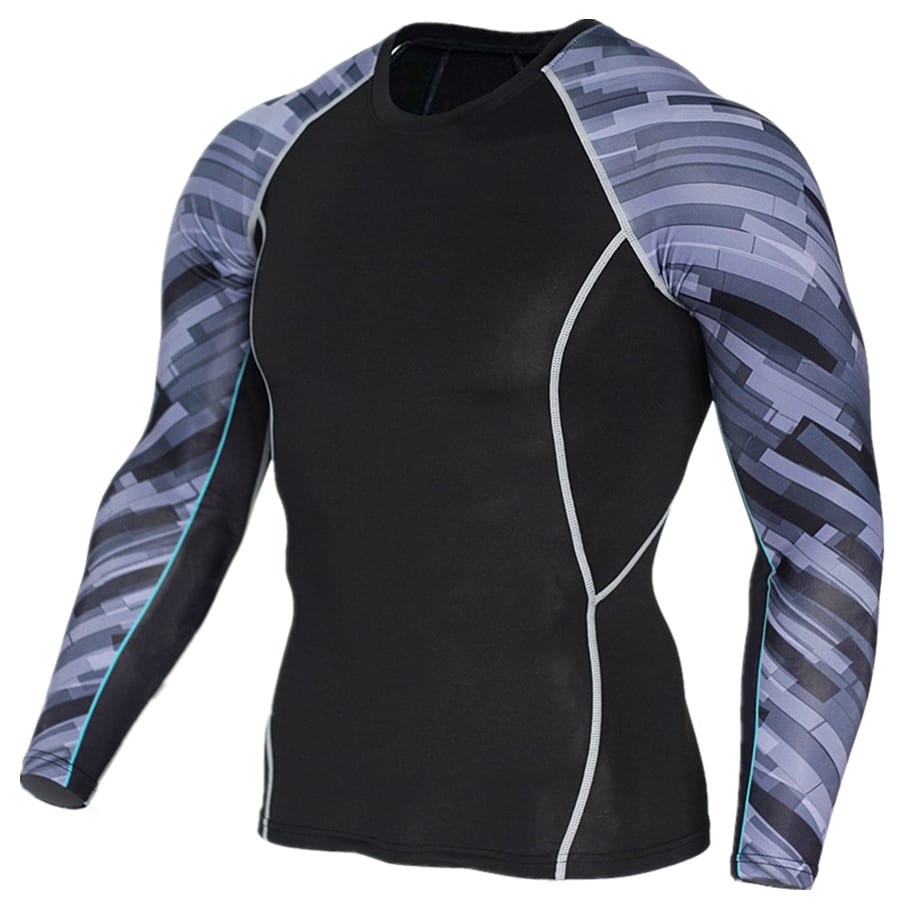 Men's  Long Sleeve Fitness T-Shirts - Blue Force Sports
