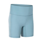 Women's Solid Color High Waist Yoga Shorts - Blue Force Sports