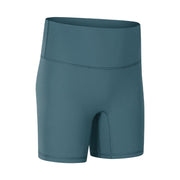 Women's Solid Color High Waist Yoga Shorts - Blue Force Sports
