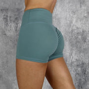 Women's High Waist Sports Mini Shorts - Blue Force Sports