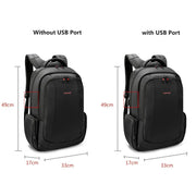 Anti-Theft Solid Unisex Travel Laptop Backpack with USB - Blue Force Sports